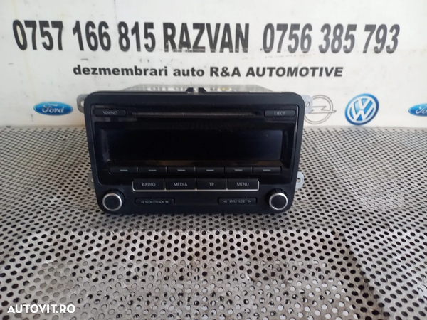 Radio Cd Vw Passat Touran Jetta Caddy Golf 6 Vl An 2011-2012-2013-2014-2015 - Dezmembrari Arad - 3