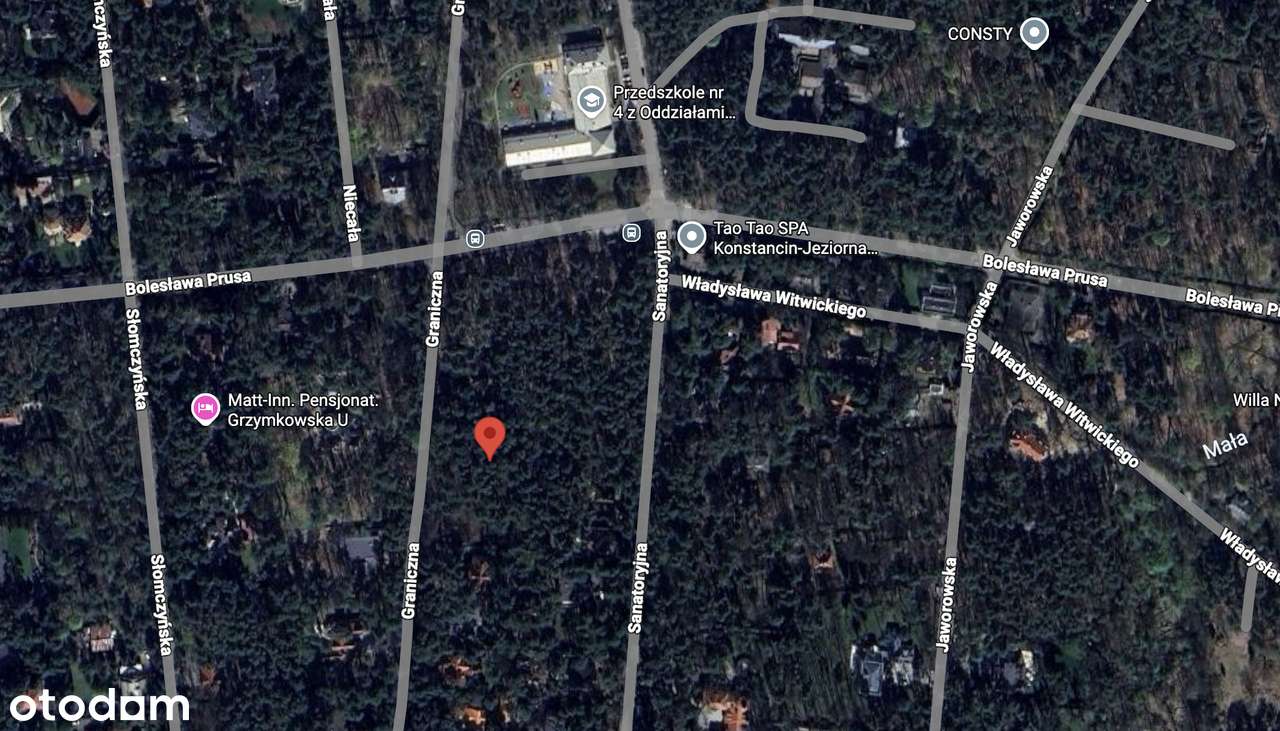 Działka 1784m2 - Konstancin Jeziorna - Budowlana - Strefa A - MPZP-4