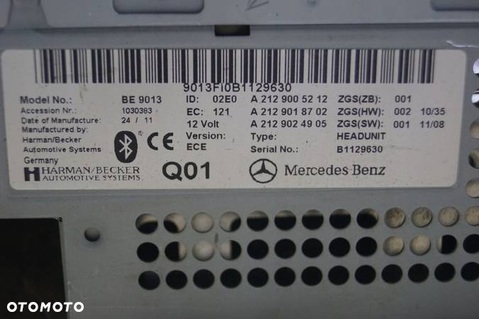 MERCEDES W212 RADIOODTWARZACZ CD NAWIGACJA - 5