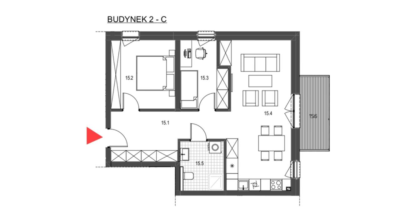 Funkcjonalne 63 m² z balkonem i widokiem na zieleń – Na Okrzeszyńcu-13