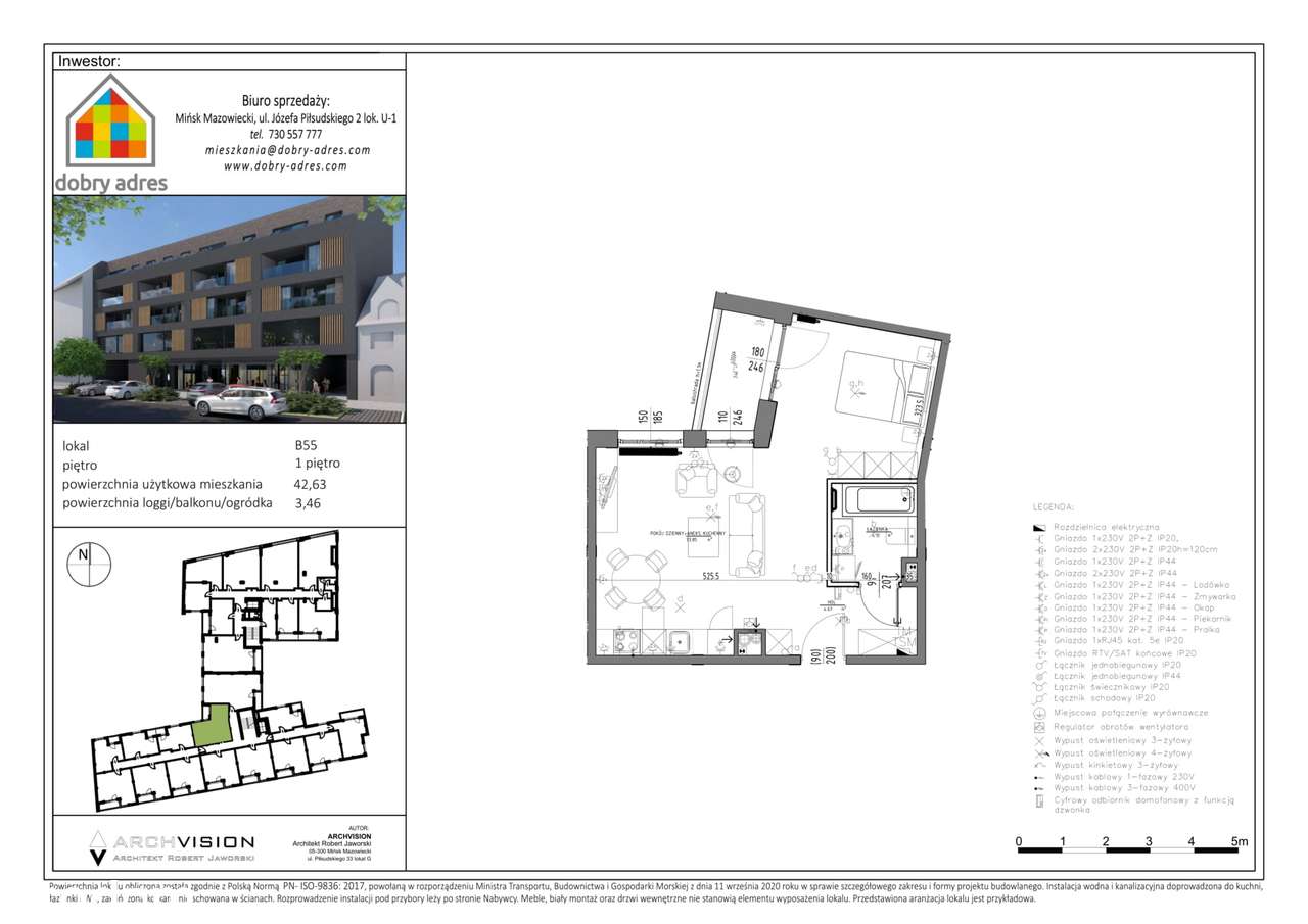Okrzei 9 | mieszkanie 2-pok. | B55 - Pełny obrazek: 2/12