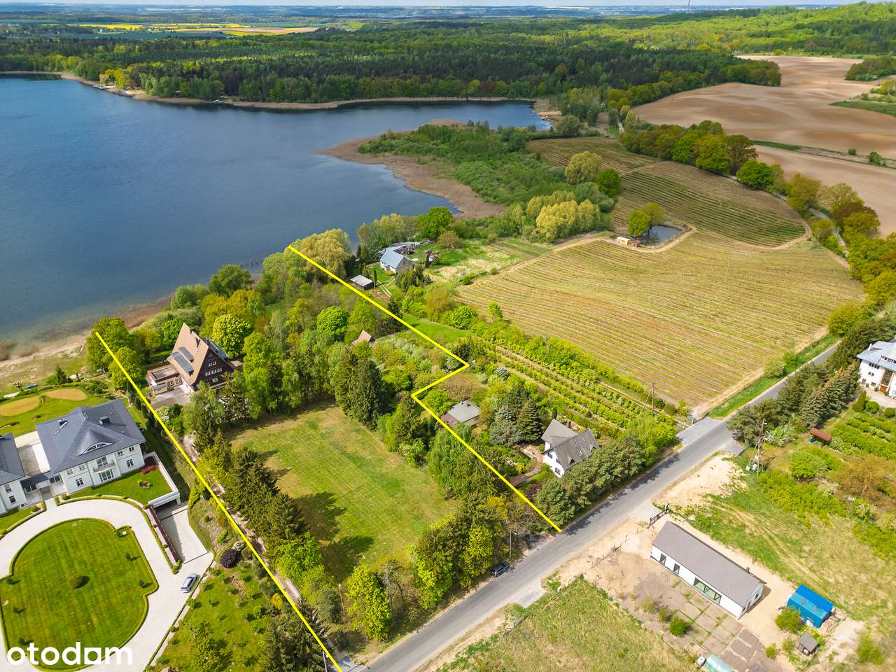 Działka budowlana z domem nad  jeziorem Binowskim k/Szczecina-17