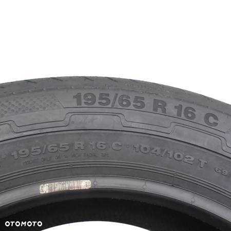 1 x CONTINENTAL 195/65 R16C 104/102T VancoEco Lato 2016 Jak Nowa Nieużywana - 3