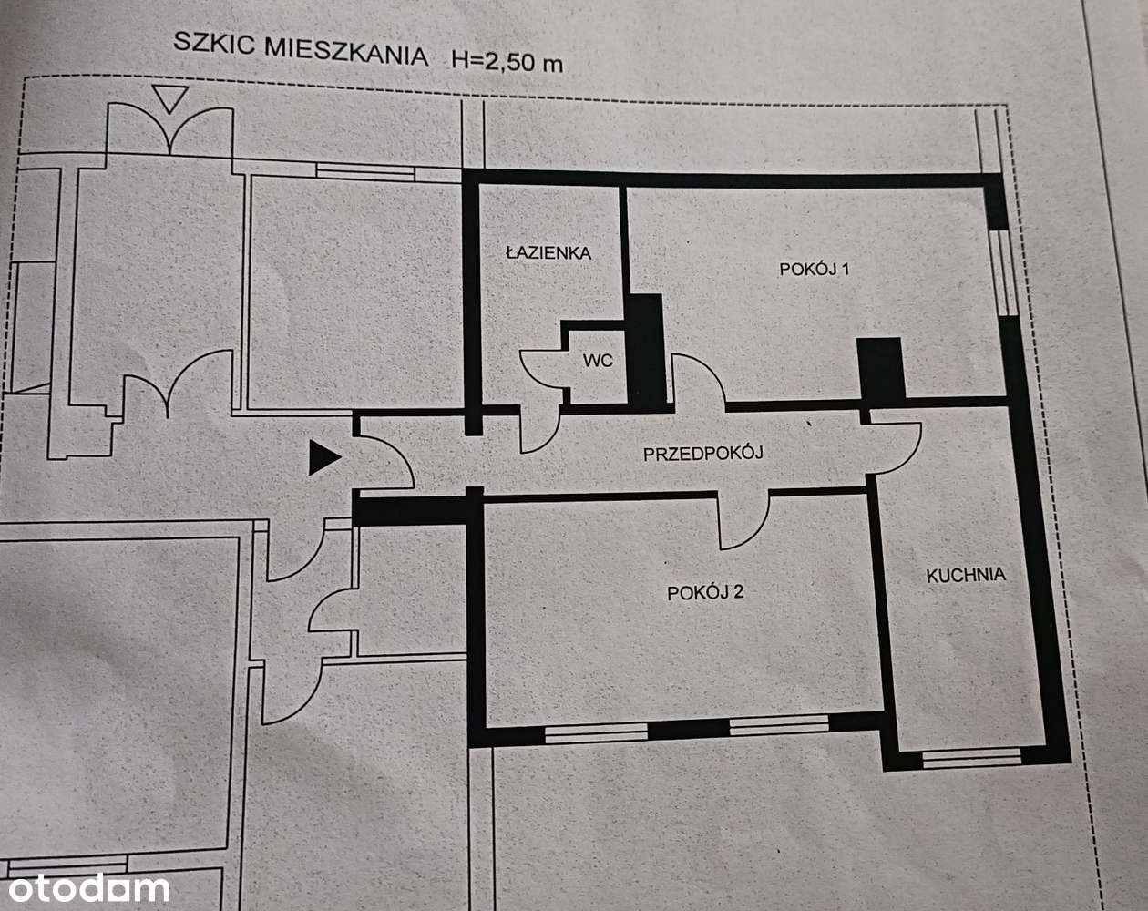 Boczna Komandorskiej, 60m2, można zrobić 3 pok., parter!-7
