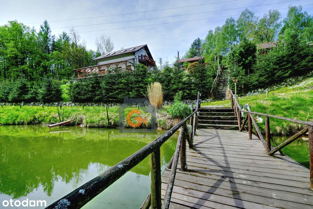 Nowy nietuzinkowy dom o pow. 150m2 ze stawem. Działka o pow. 1ha-19