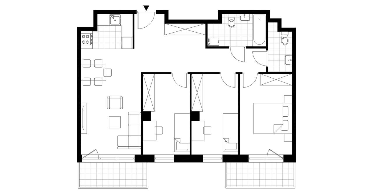 Gotowe 4-pokojowe mieszkanie 74m2 + 2 balkony - Pełny obrazek: 3/8