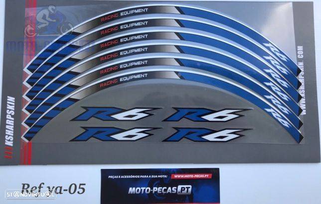 Fitas para jantes autocolantes rodas Yamaha r1 r6 mt r3 r25 xj tmax - 5