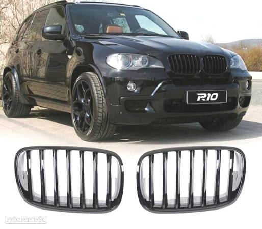 GRELHAS DESPORTIVAS LOOK M PERFROMANCE PARA BMW X5 E70 X6 E71 07-14 PRETO BRILHANTE - 1