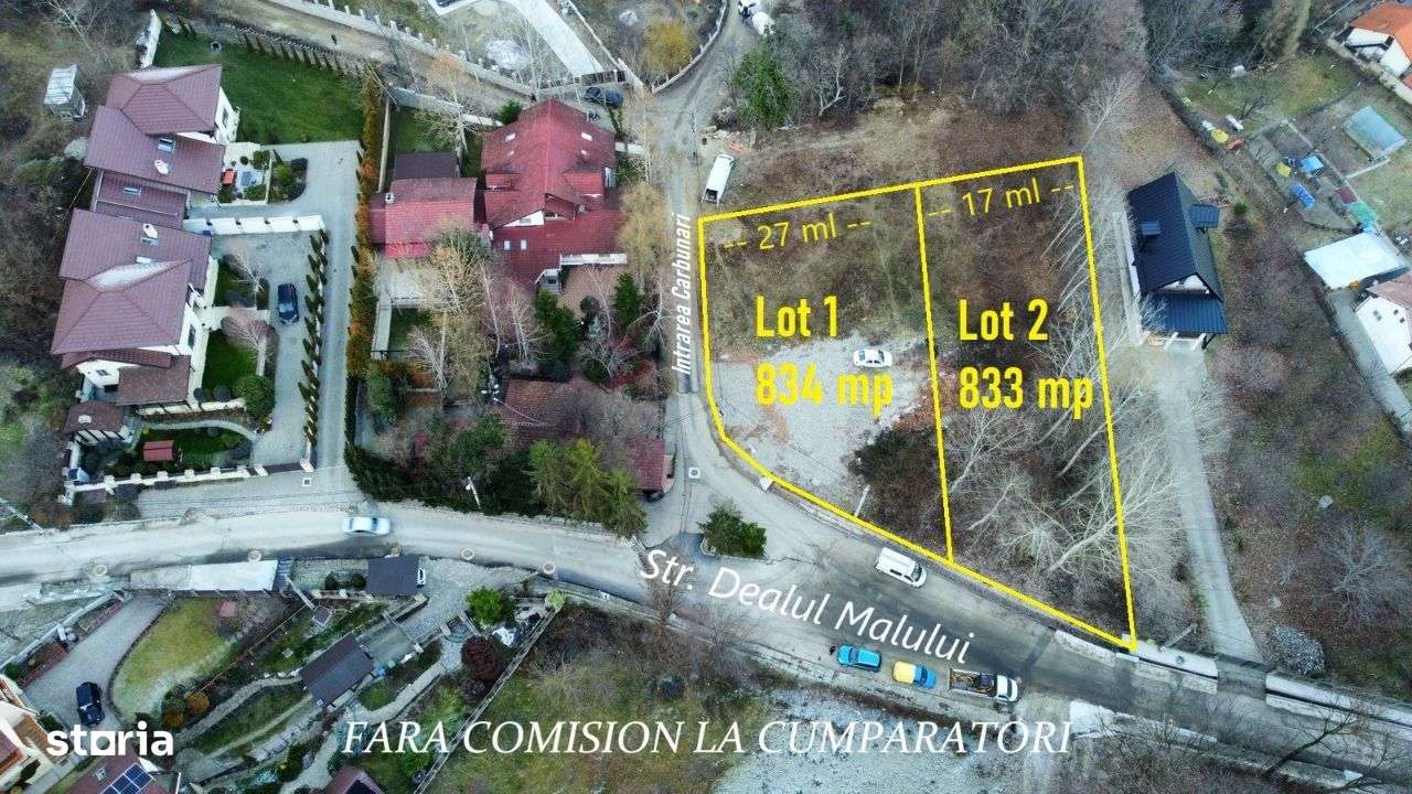 Dealul Malului, Teren 834 mp, Toate Utilitatile - Imagine principală: 4/15