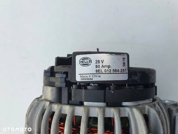 Alternator 28 V, 80 A, Hella 8EL 012 584-251, MAN TGA, TGX, TGS, TGM, TGL - 2