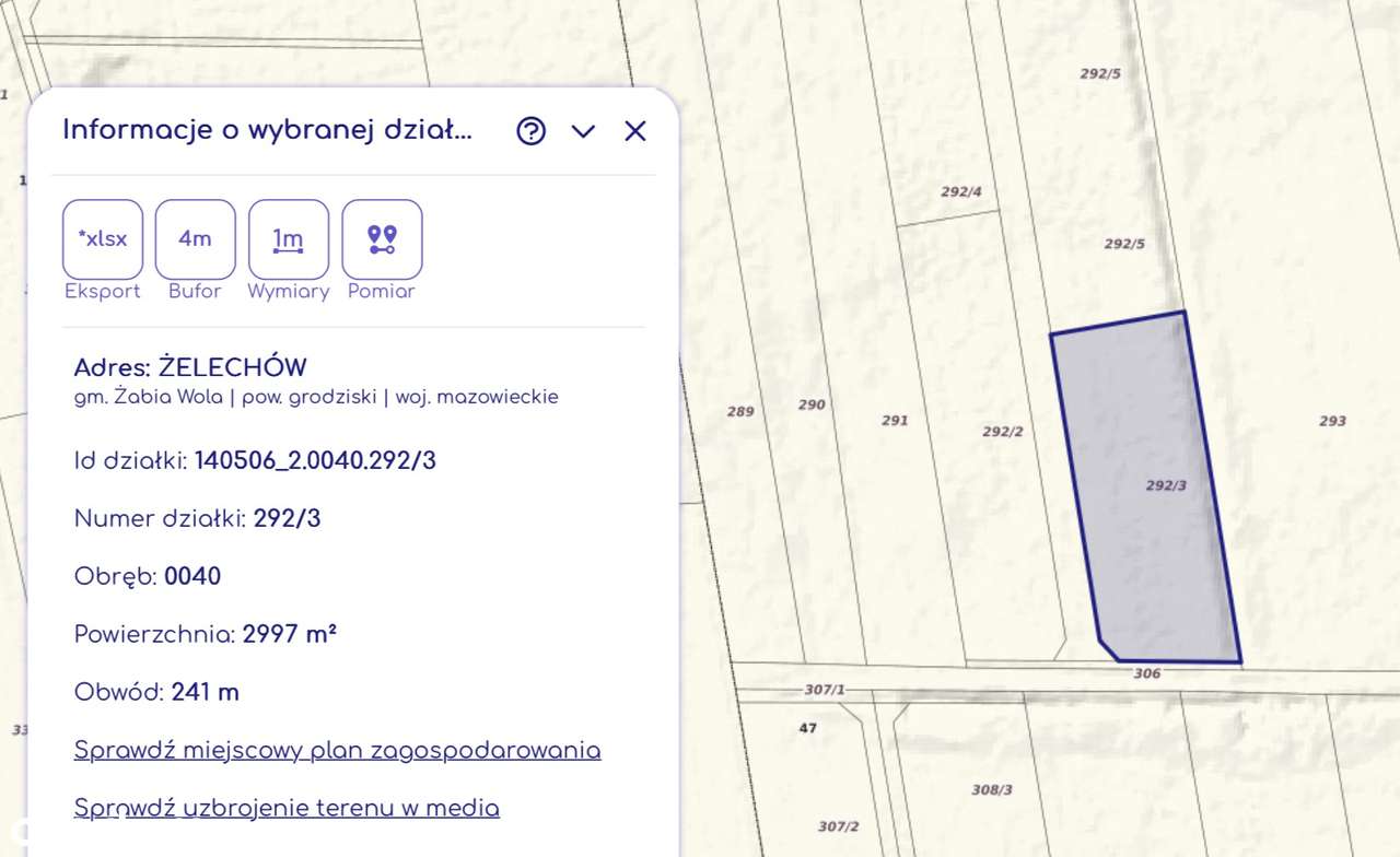 Działka budowlana 2997 m² w cichej okolicy - Pełny obrazek: 4/4
