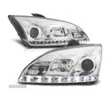 FARÓIS LED DAYLIGHT PARA FORD FOCUS II 04-08 CROMADO - 1