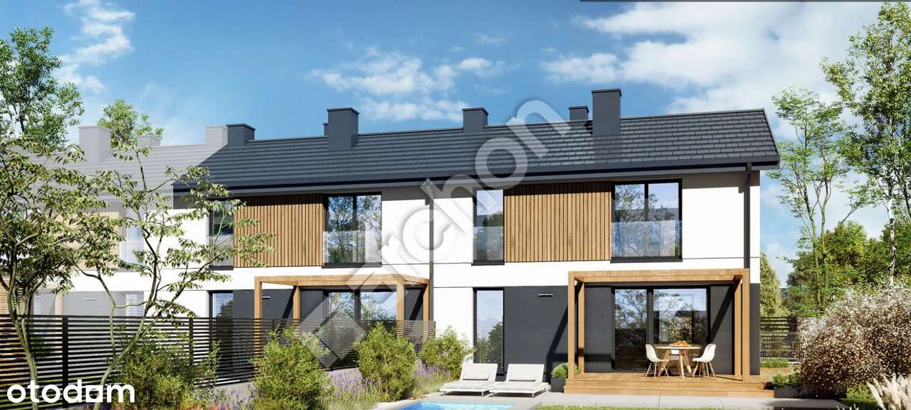 Nowoczesny dom w zabudowie bliźniaczej - Pełny obrazek: 2/4