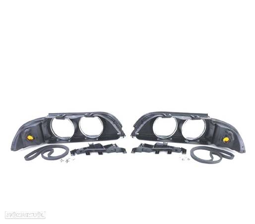 FARÓIS OPTICAS PARA BMW SERIE 5 E39 95-00 PRETO AMBAR - 5