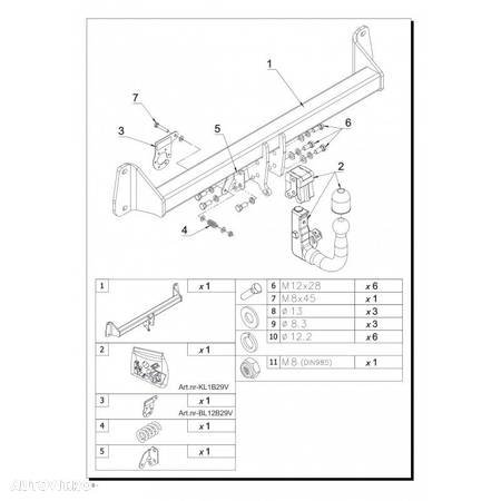 Carlig de remorcare pentru BMW X1 (F48) sistem demontabil cu cheie - din 2015/- - 3