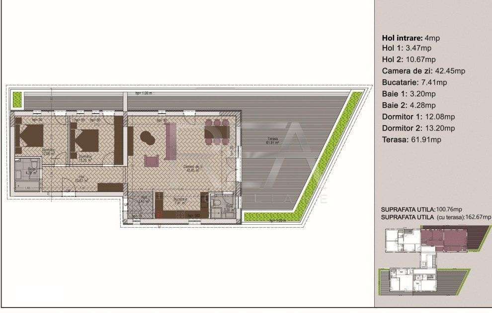Apartament 3 Camere + Terasa Timpuri Noi - Imagine principală: 1/1