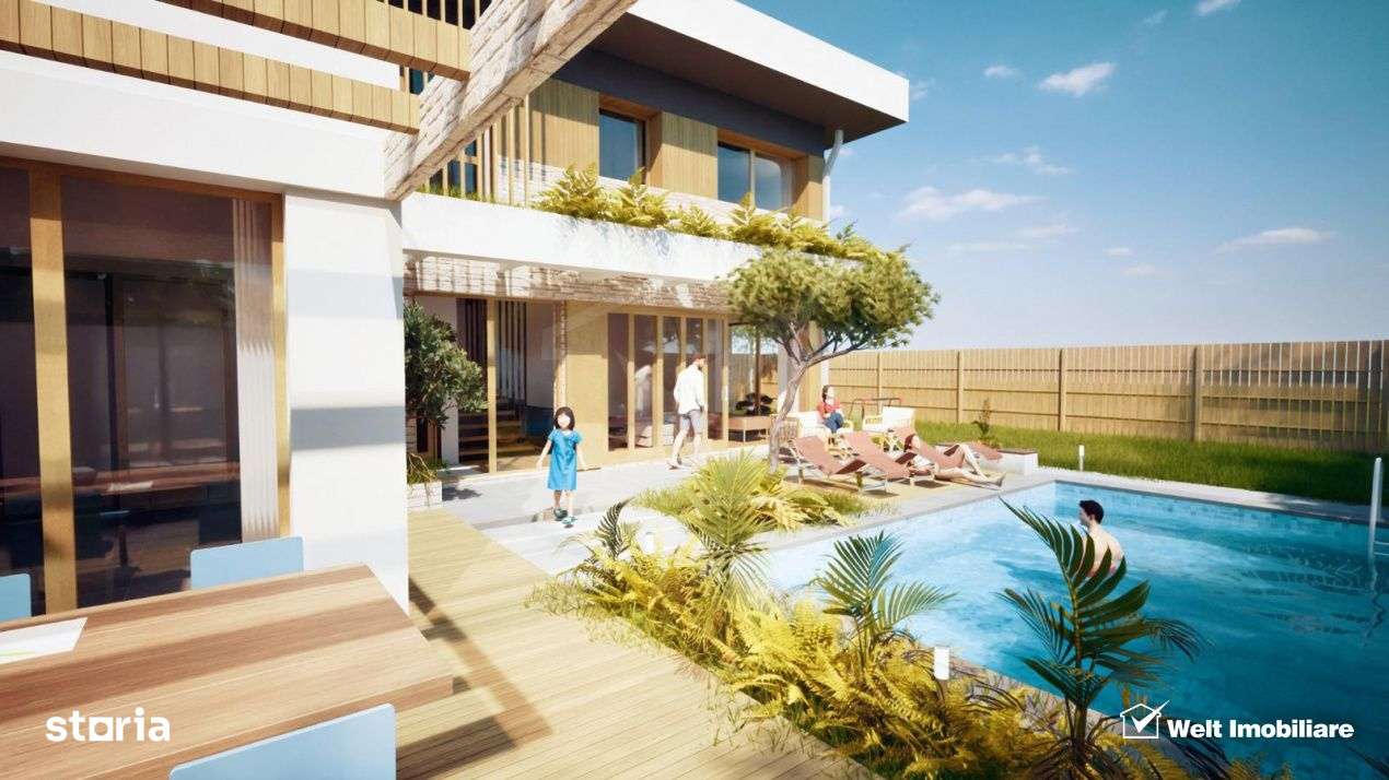 Vila cu piscina construita dupa norme nZEB si teren generos - Imagine principală: 3/5