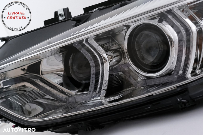 Faruri Angel Eyes LED DRL BMW 3 Series F30 F31 Sedan Touring (10.2011-05.2015) Cro- livrare gratuita - 5