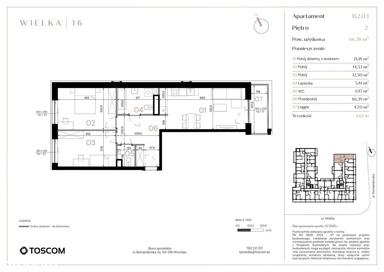 3-pokojowe mieszkanie 66m2 + loggia Bezpośrednio - Pełny obrazek: 3/10