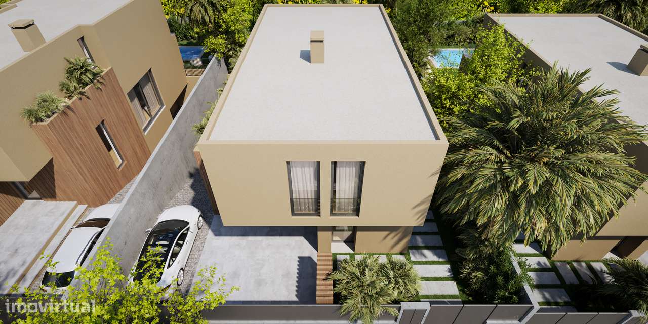 Moradia T4 com piscina, garagem e vista jardim e serra-36
