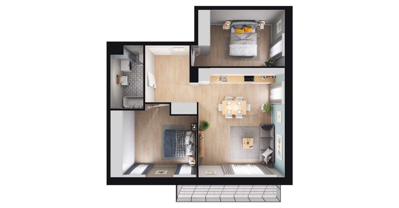 Osiedle Moderno | mieszkanie 3-pok. | D_10 - Pełny obrazek: 3/9