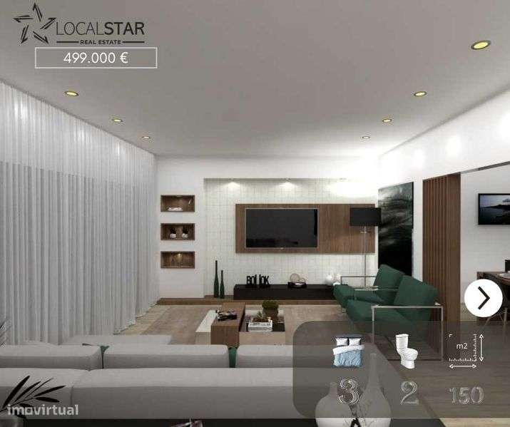 Moradia T3 - Térrea, moderna com jardim, espaço e privacidade - Grande imagem: 4/12