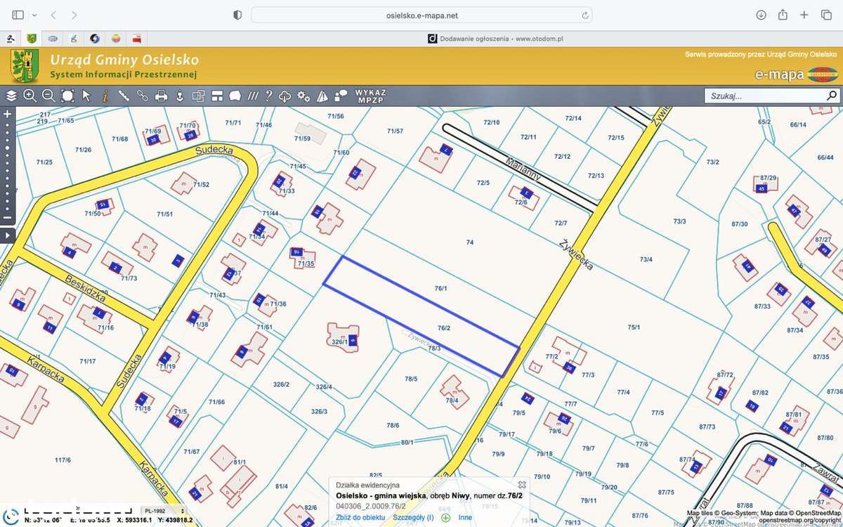 Działka budowlana Niwy ul. Żywiecka-0