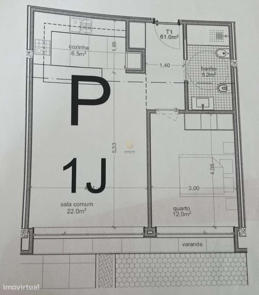 Apartamento T1 Edifício do CAMPUS, junto à entrada da UTAD Vila real - Grande imagem: 4/11
