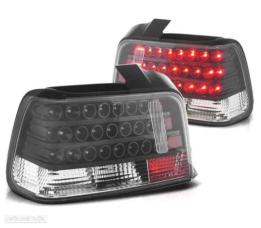 FAROLINS TRASEIROS LED PARA BMW E36 90-99 FUNDO PRETO - 1