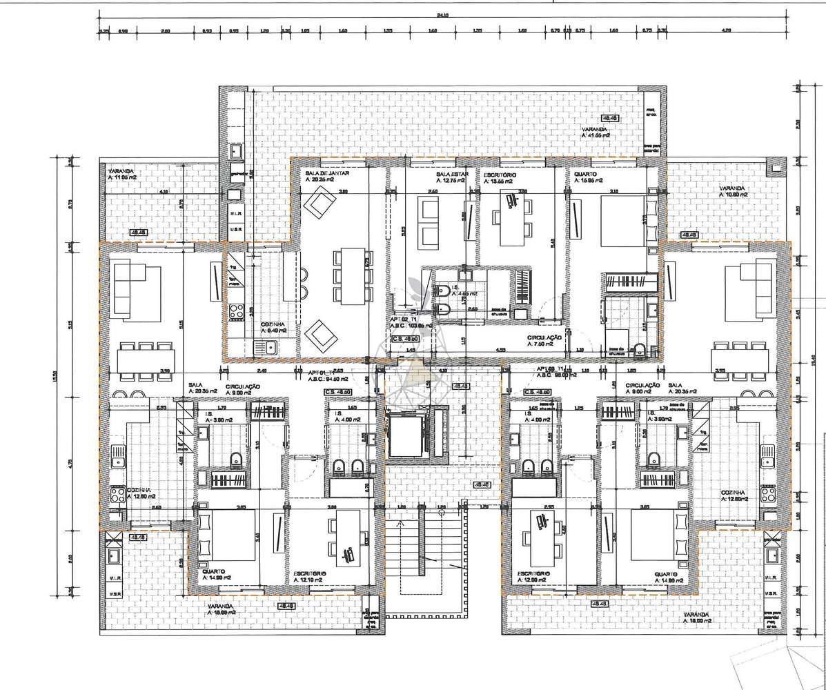 Edifício em construção com apartamentos tipologia T2 e T3 com piscina - Grande imagem: 4/43