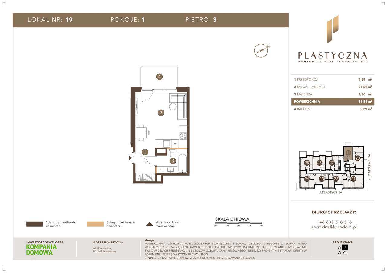 1-pokojowe mieszkanie 31m2 + balkon Bez Prowizji - Pełny obrazek: 2/9