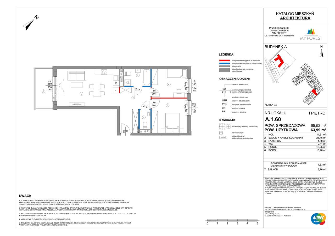My Forest | mieszkanie 3-pok. | A.1.60 - Pełny obrazek: 2/7
