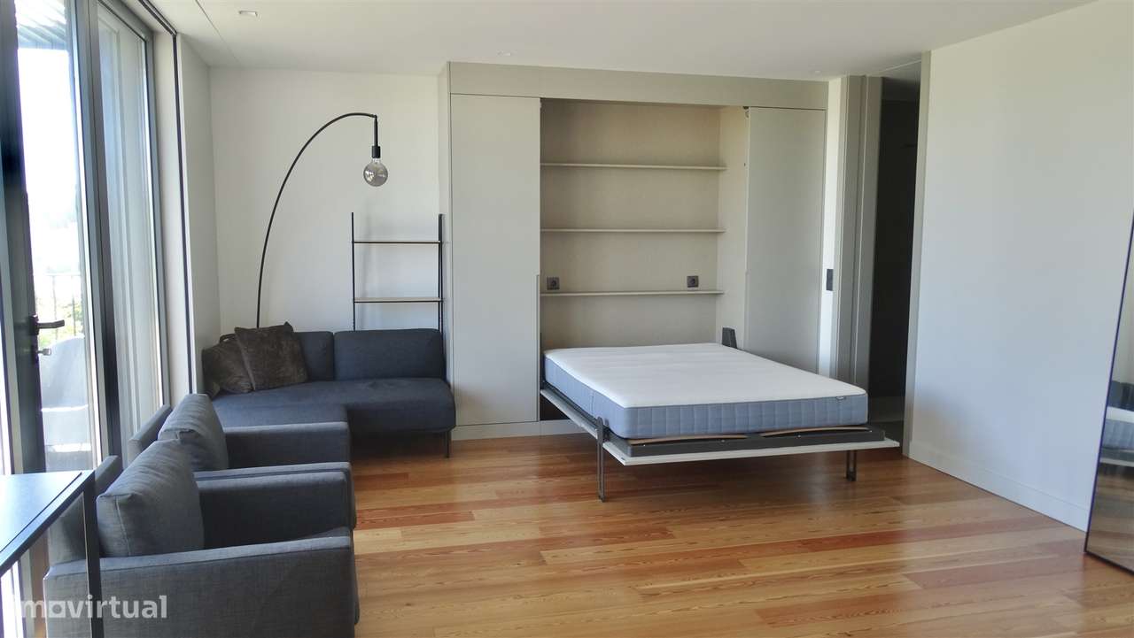 Apartamento T0 com terraço, Condomínio exclusivo junto Norteshopping-6