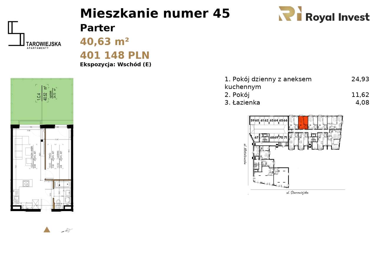 Mieszkanie M45 Apartamenty Starowiejska, Andrychów - Pełny obrazek: 3/8