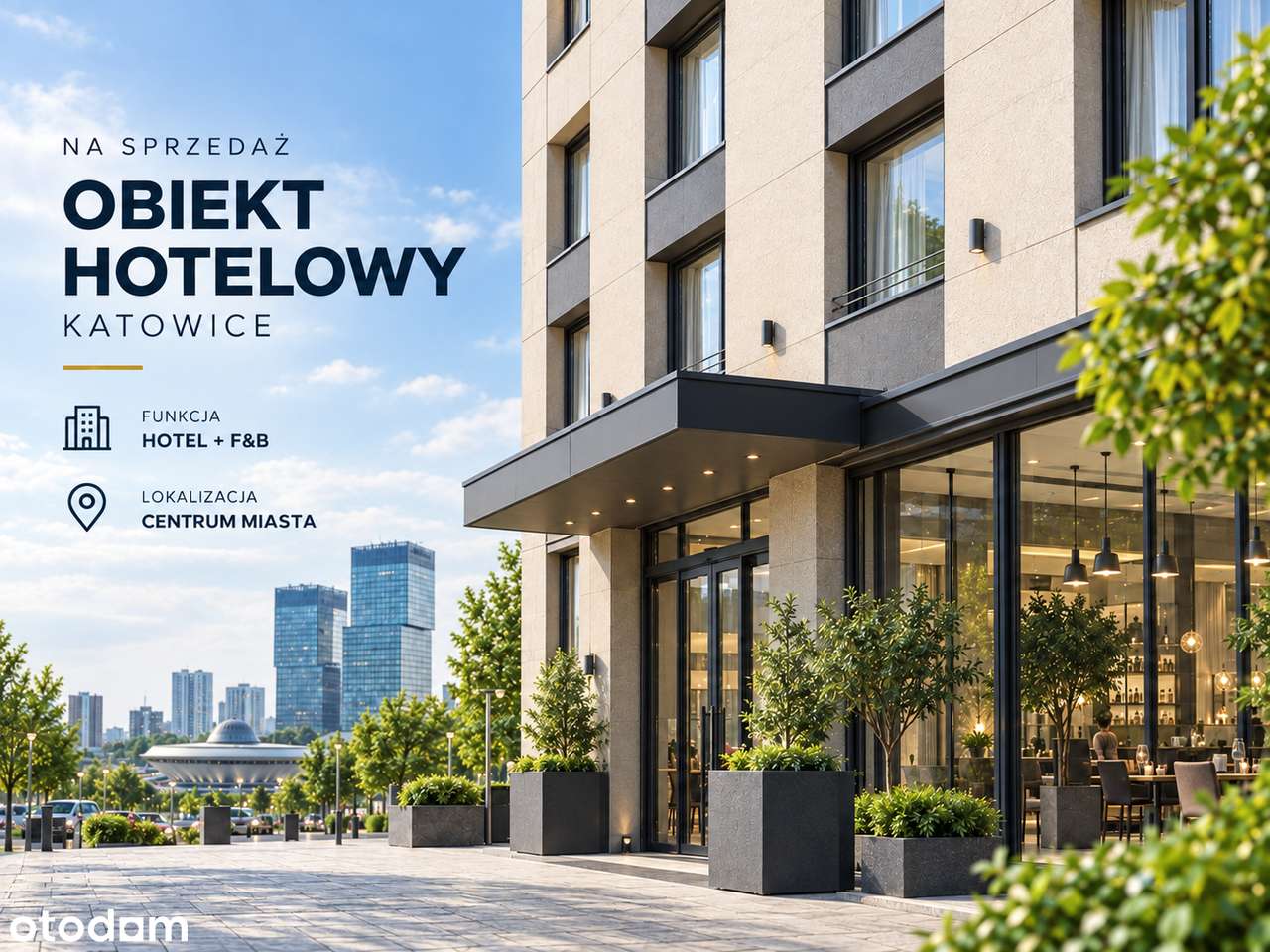 Działający obiekt hotelowy z częścią gastronomiczną | Katowice