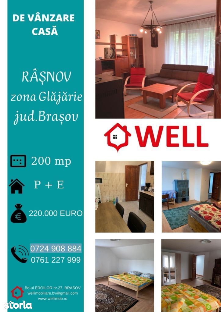 De Vanzare Vila in Râșnov –Zona Glăjărie, jud. Brașov