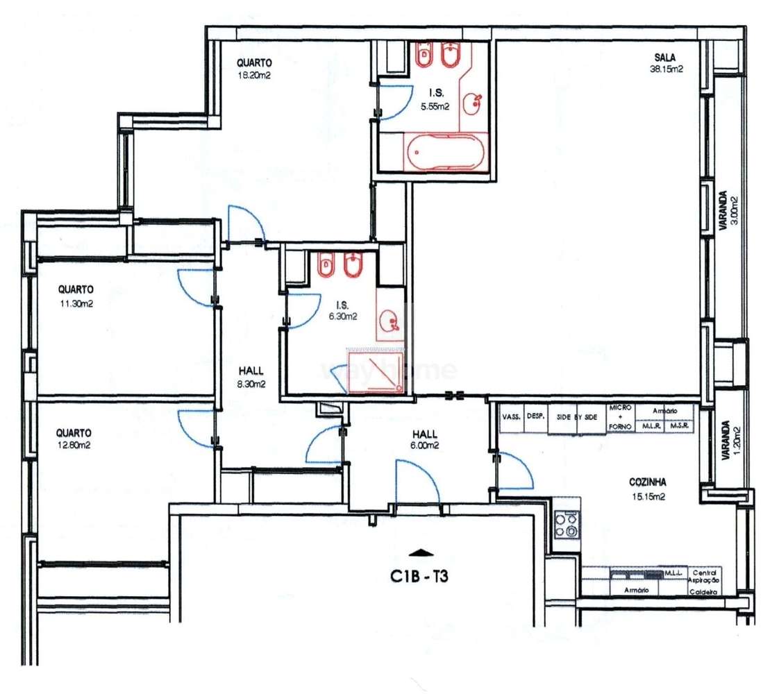 Apartamento T3 | Condomínio Privado Páteo Sá Miranda | Alto de Sto. Am-34