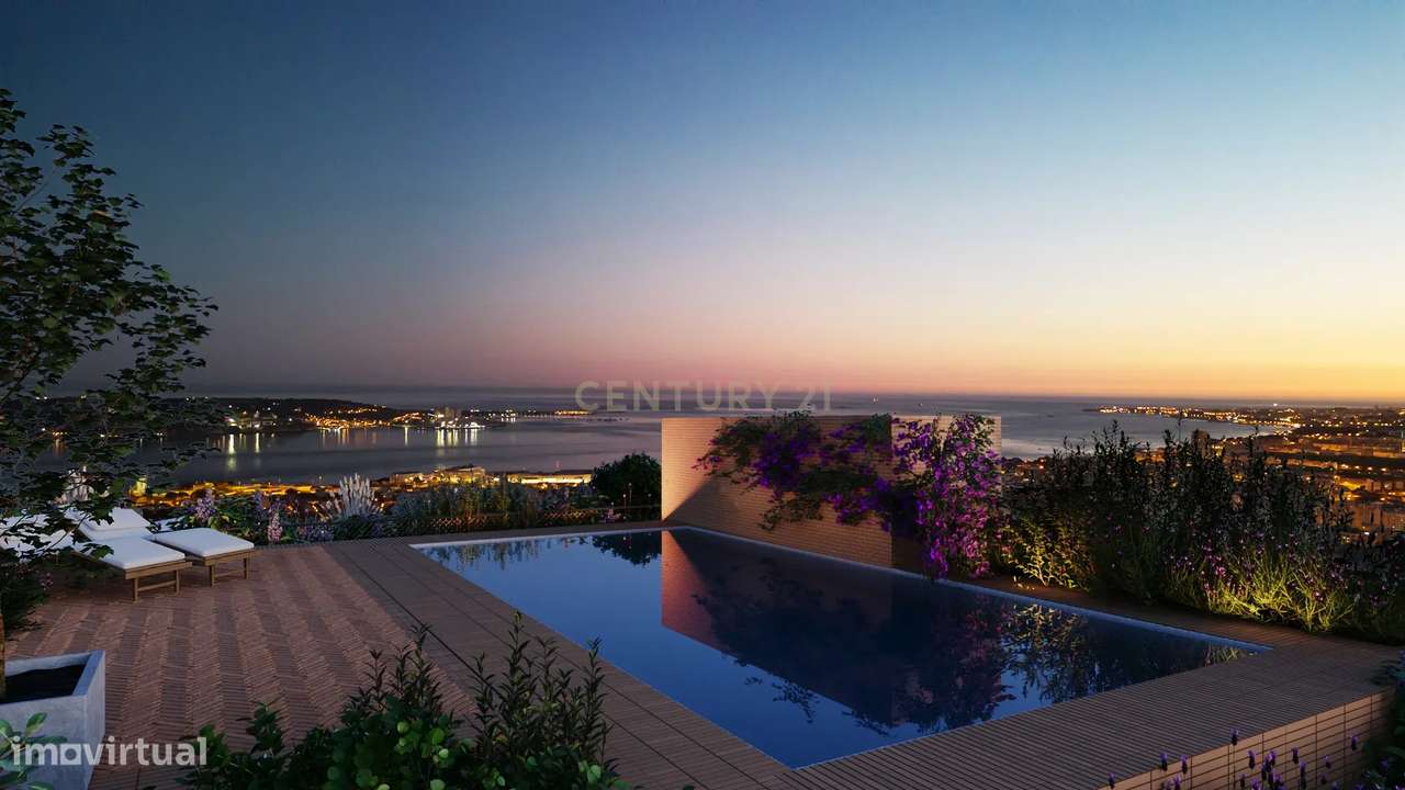 Restelo T1 | Empreendimento Smooth Restelo|Vista panorâmica sobre o ri - Grande imagem: 3/14