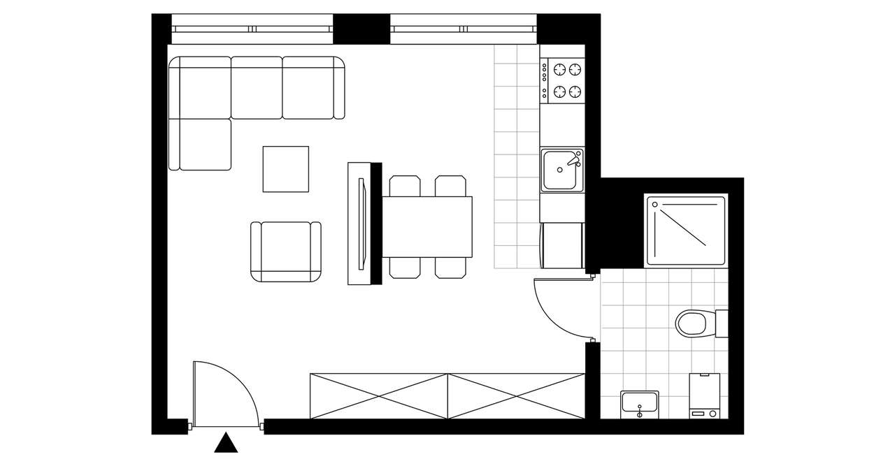 1-pokojowe mieszkanie 30m2 Bezpośrednio - Pełny obrazek: 3/8