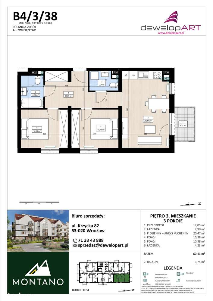Montano | mieszkanie 3-pok. | B4/3/38 - Pełny obrazek: 2/9