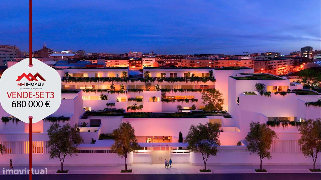 Apartamento T3 | Nova Construção | Varanda | Terraço | Garagem | Luxo - Grande imagem: 1/48