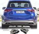 PONTEIRAS DE ESCAPE PARA MERCEDES GLE W167 19- LOOK GLE63 CROMADAS - 1