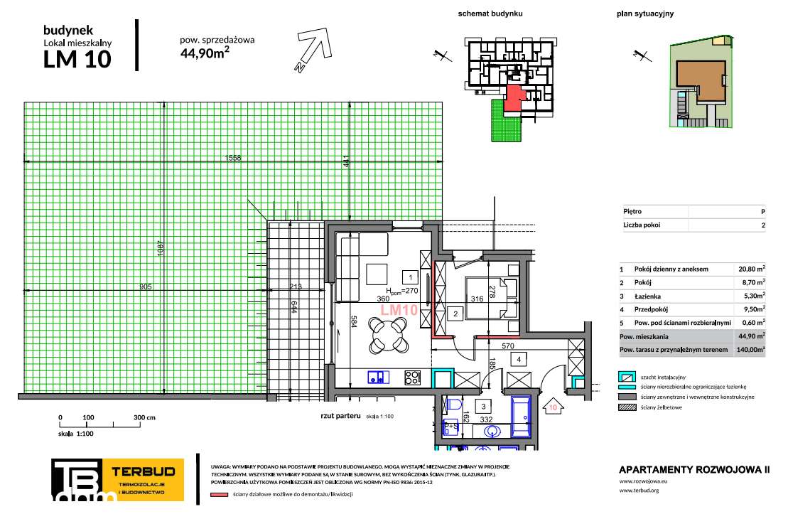 Nowe, niskoczynszowe mieszkanie z ogrodem w Centrum!-0