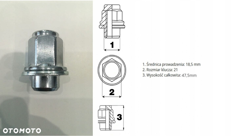 LEXUS GS300 NAKRĘTKI FELG ALUMINIOWYCH M12x1.5 KOMPLET 20 SZTUK NOWE - 13