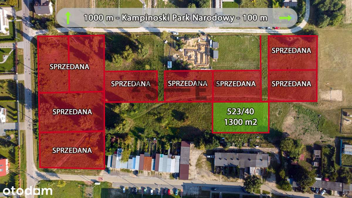 Działka budowlana*1300m*Mpzp*Media*Kampinos*Fv Vat - Pełny obrazek: 5/5