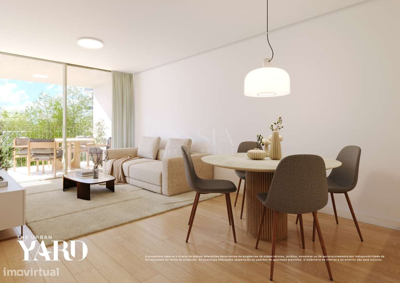 Apartamento T2 com Varanda no The Yard Urban nos Jardins da Arrábida-0