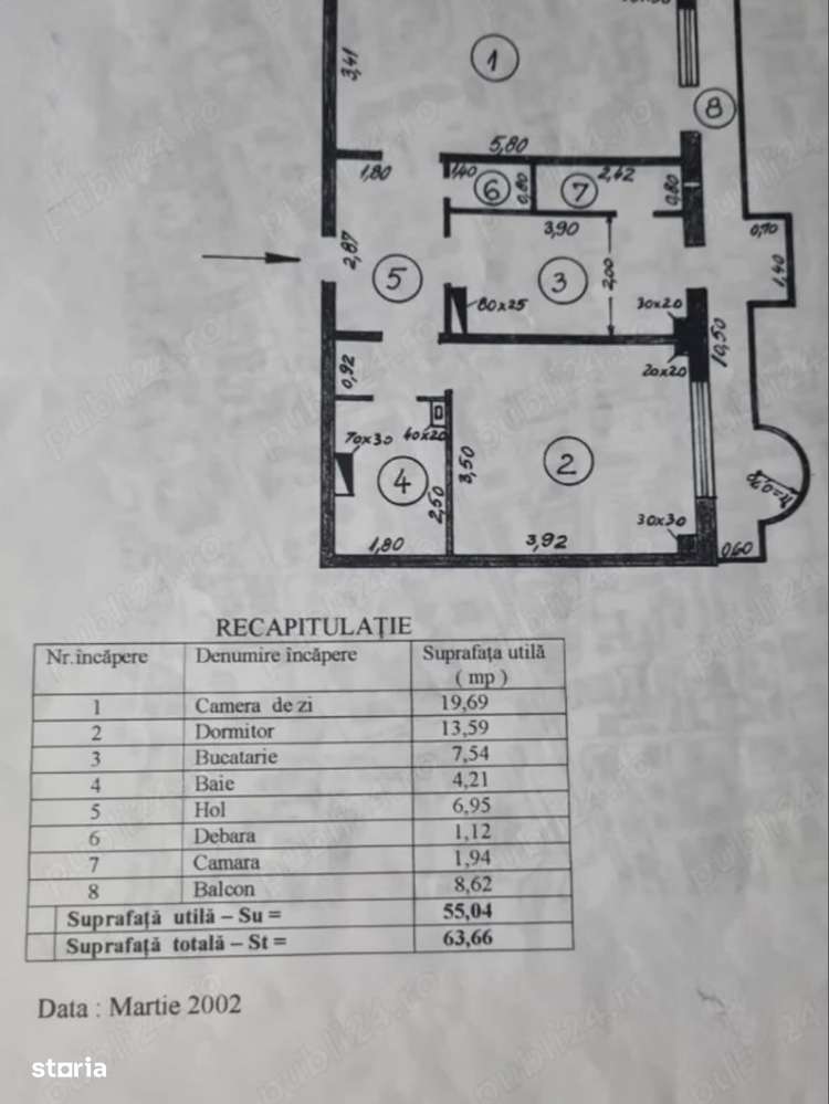 Apartament 2 camere, etaj 1 -  zona Baia Comunala, Galati-7