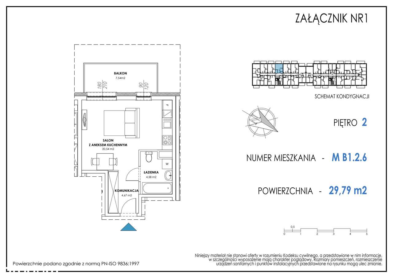 Nowe Miasto | apartament 1-pok. | B1.2.6 - Pełny obrazek: 2/9