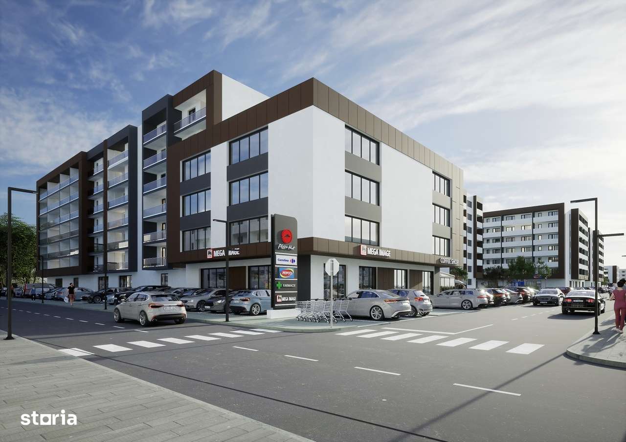 Nou ! Metrou Berceni 300m - 2 camere tip studio - piscina, parc, AC - Imagine principală: 2/5