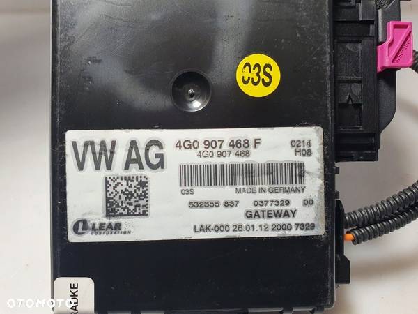 AUDI 2012r. A6 A7 S6 S7 RS7 MODUŁ STEROWNIK GATEWAY 4G0907468F ORYGINAŁ - 2